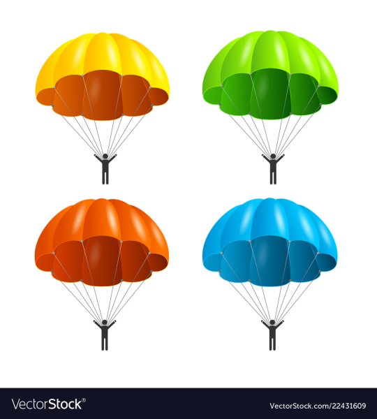 Трафарет парашюта для вырезания