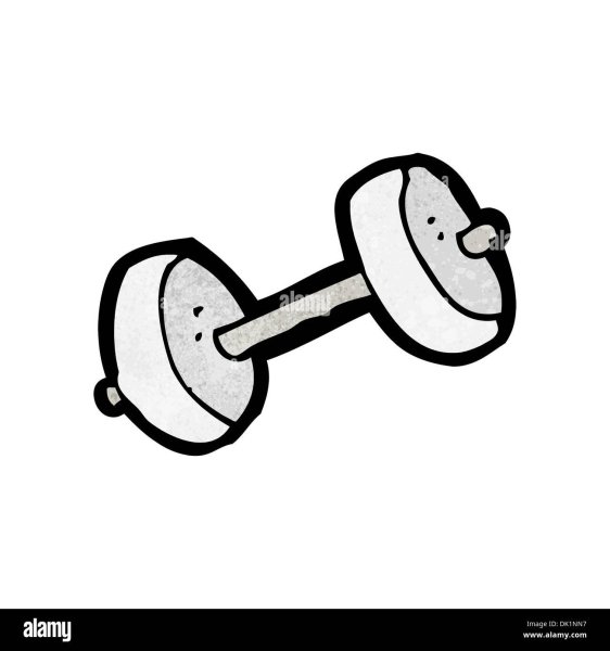 Маленькая гантелька нарисованная