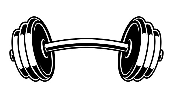 Штанга черно белая