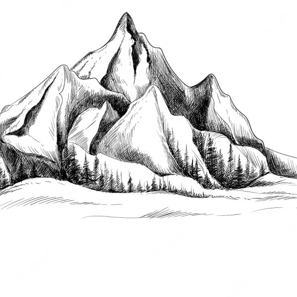 Горы Графика эскиз