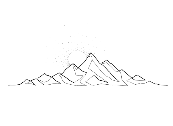 Рисунки для срисовки горы