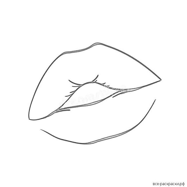 Губы раскраска