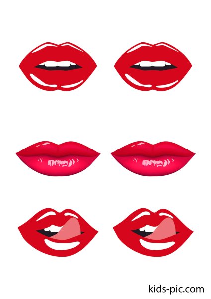 Губы в комиксном стиле