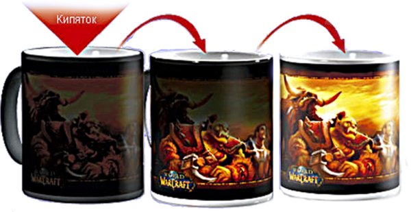 Наклейки на чашки меняющиеся при нагреве