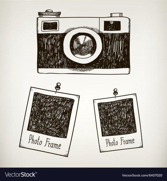 Рисунок фотографии полароид