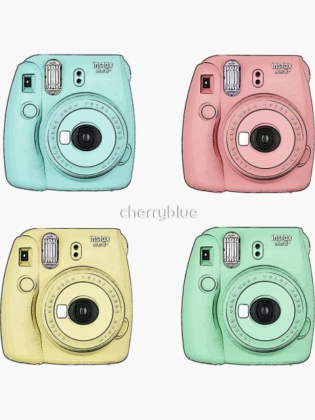 Лёгкие полароидные рисунки для срисовки