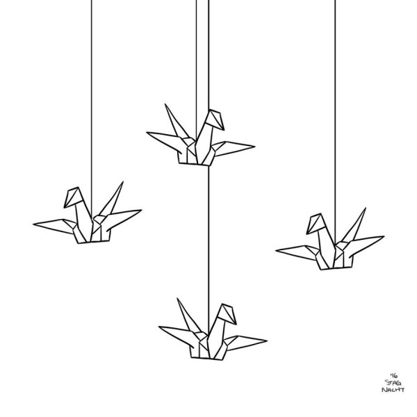 Бумажный Журавлик эскиз