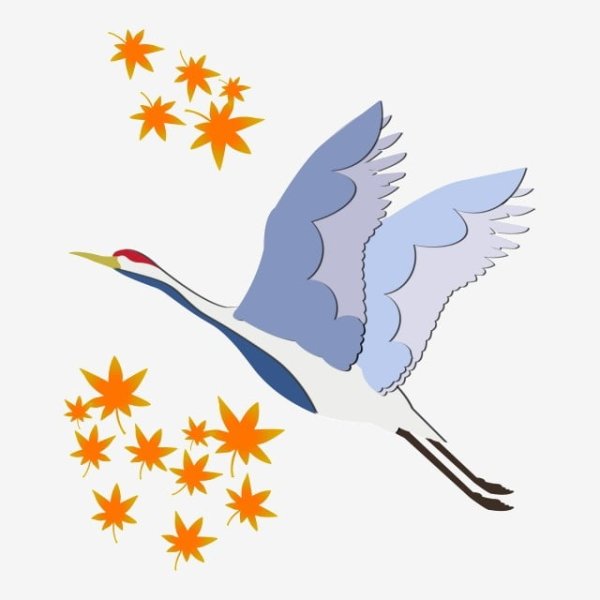 Цветной трафарет Журавлики