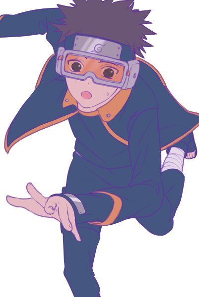 Раскраска Обито Чиби