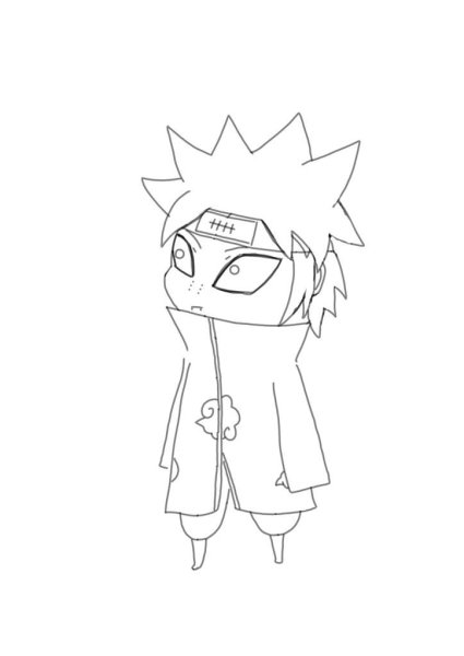 Обито Учиха легкий рисунок