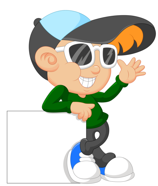 Мультяшный мальчик в очках