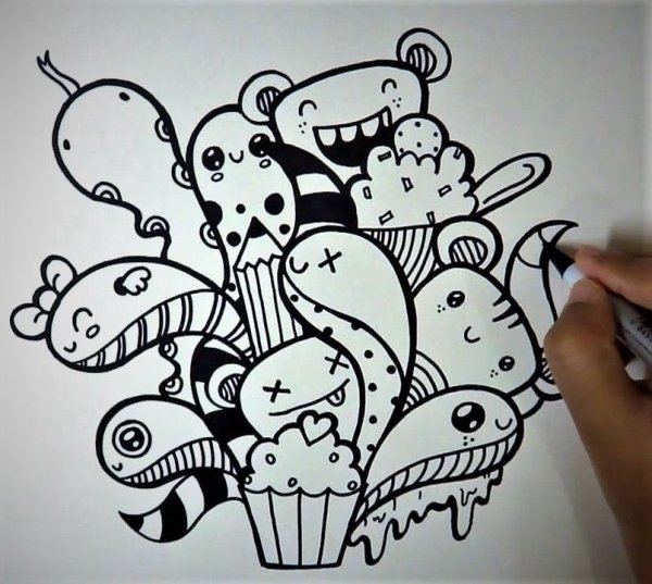 Картины в стиле дудл