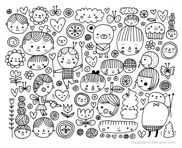 Раскраски антистресс маленькие