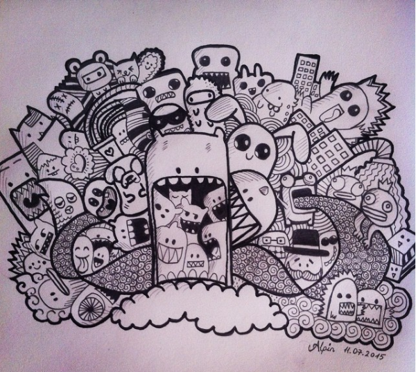 Рисунки для срисовки в стиле дудлинг