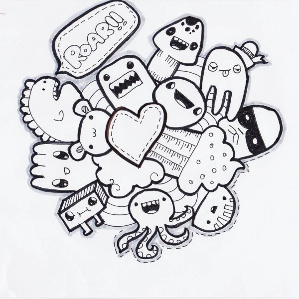 Лёгкие дудлы для срисовки