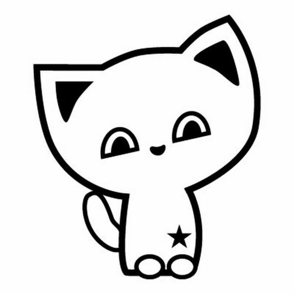 Маленький котенок рисунок