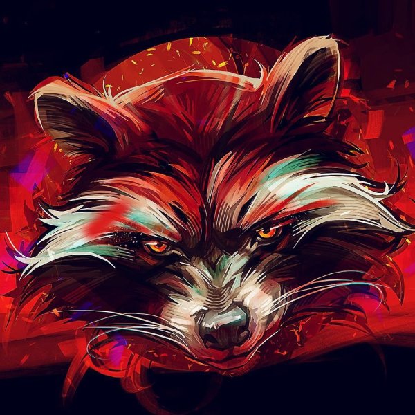 Самурай на фоне красного солнца