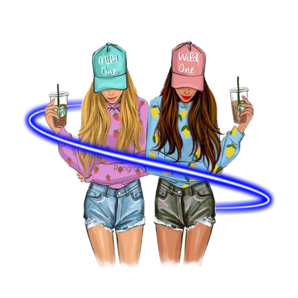 Подруги рисунок