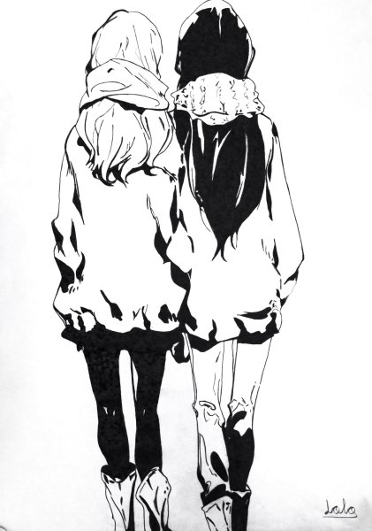 Подружки для срисовки