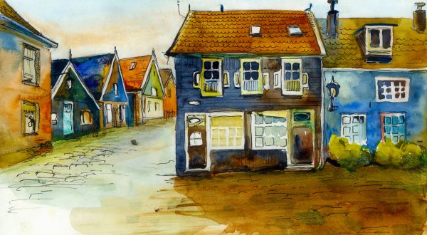 Дом в городе иллюстрация