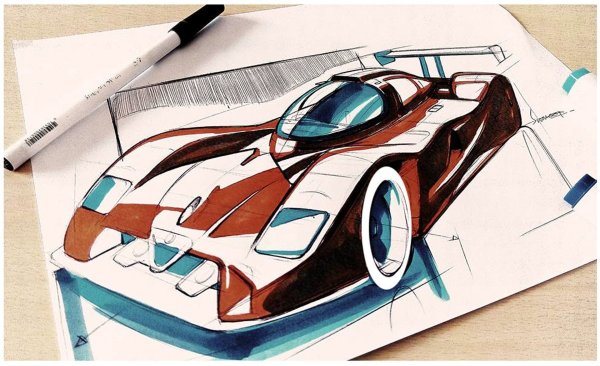 Скетч фэнтези маркерами