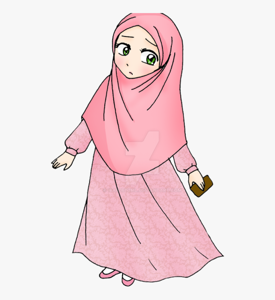 Мусульманка на прозрачном фоне