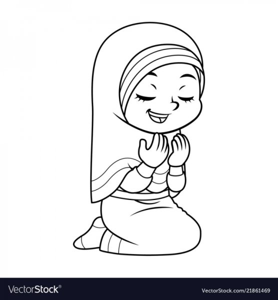 Раскраска мусульманка