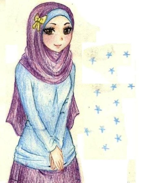Рисования для мусульман девочка