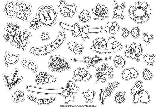 Раскраски украшения маленькие