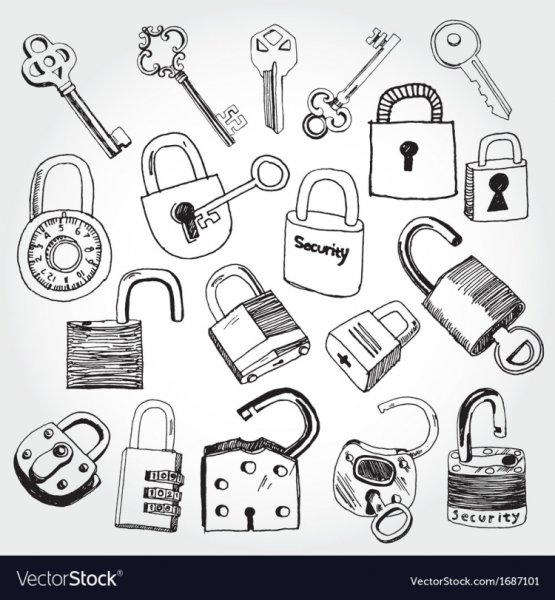 Замок навесной эскиз