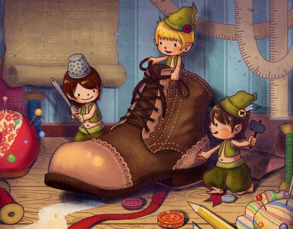 Сказка маленькие человечки братья Гримм