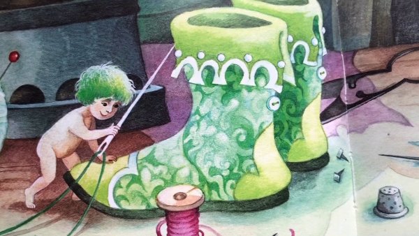 Маленькие человечки братья Гримм раскраска