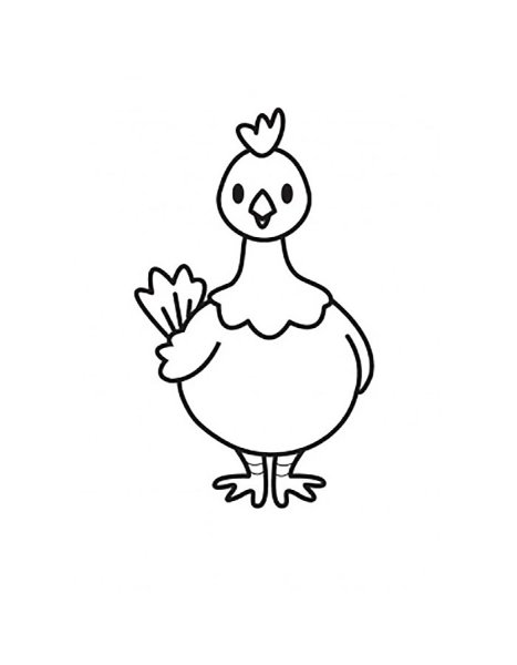Курочка раскраска для маленьких