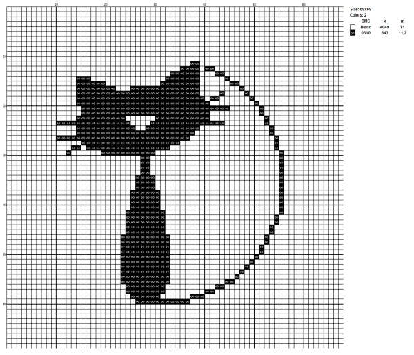 Маленькая бабочка крестиком