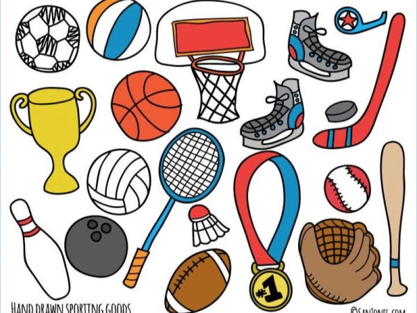 Рисование спортивный инвентарь