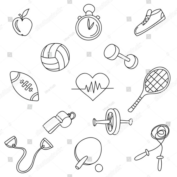 Маленькие рисунки спортивные
