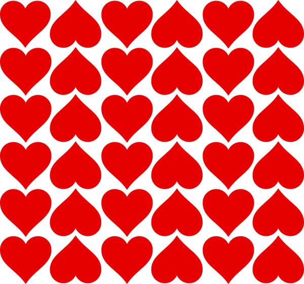 Много сердечек