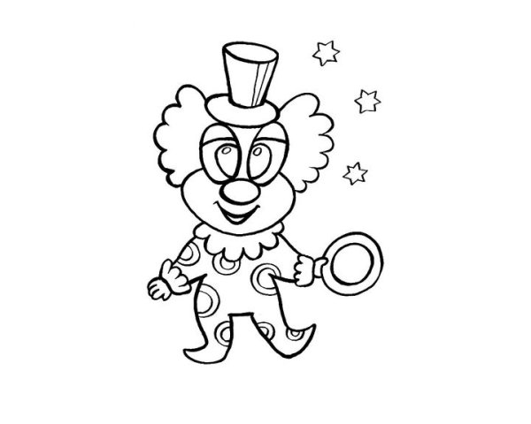 Клоун рисунок карандашом