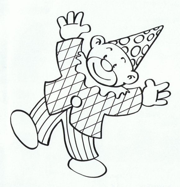 Костюм клоуна раскраска