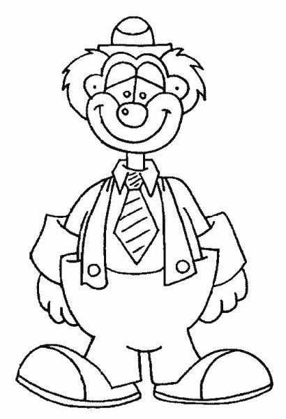 Клоун с шариками раскраска