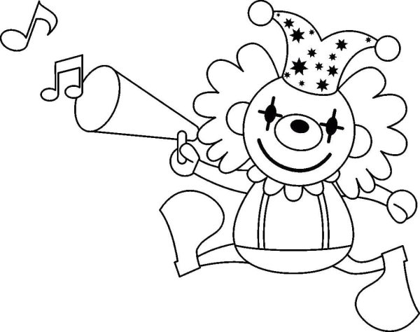 Клоун рисунок карандашом