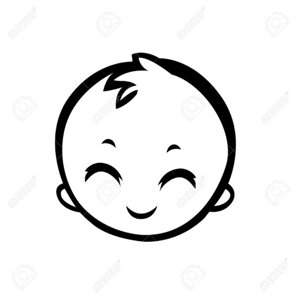 Силуэт детского лица