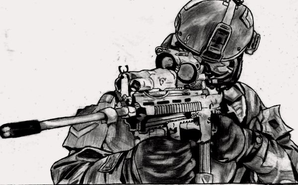 Спецназ рисунок карандашом