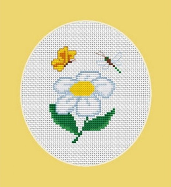 Вышивка ромашки