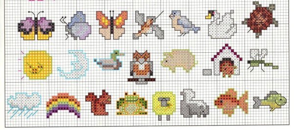 Маленькие вышивки крестиком