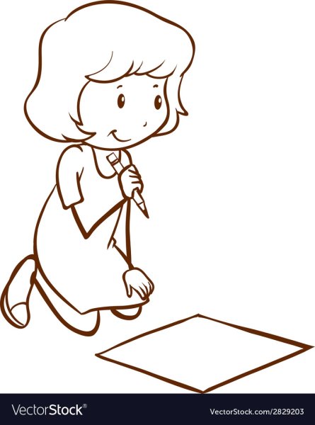 Девочка с письмом для детей