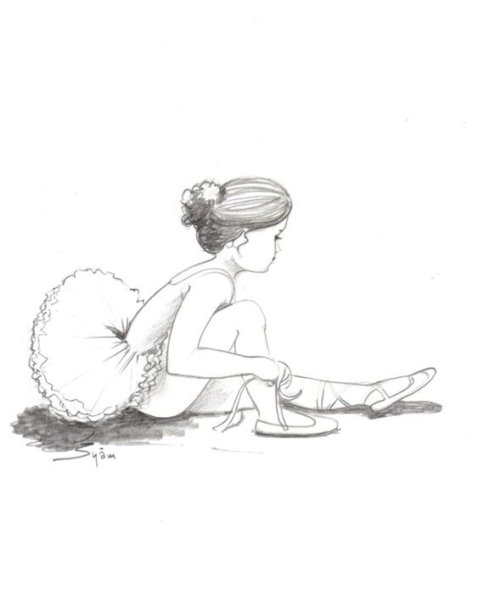 Маленькая балерина рисунок