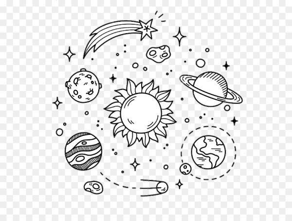 Рисунки космоса для срисовки