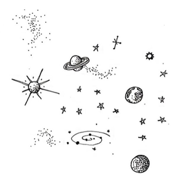 Эскизы звезды космос