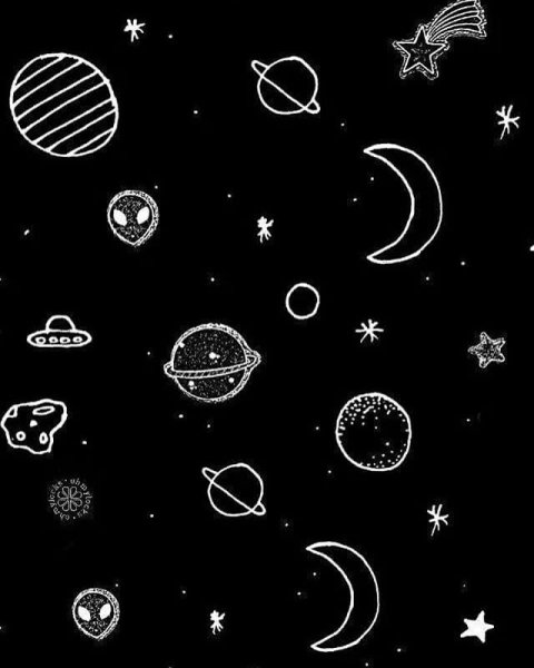 Небольшие рисунки для срисовки черно белые